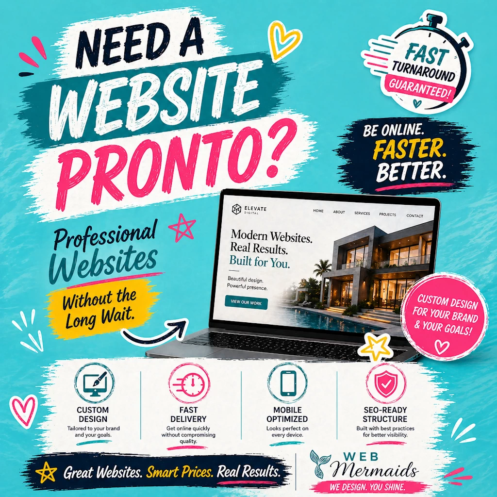 Professional website design sample